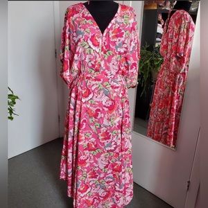 Gap Floral Maxi Dress with Flutter sleeves